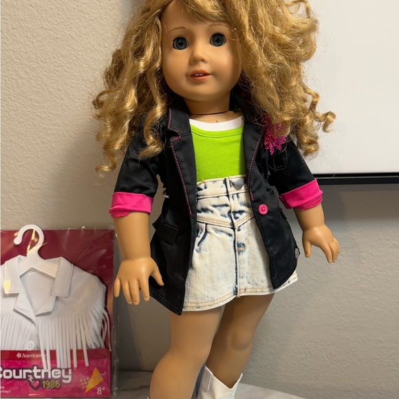 American Girl Courtney 80’s Doll and collection pieces